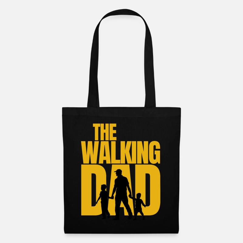The walking Dad - Papa Papi Vater Vatertag - Stoffbeutel - Schwarz