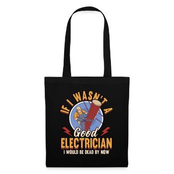 Électricien Electricité Artisans Métier Drôle - Sac en tissu - noir - Devant