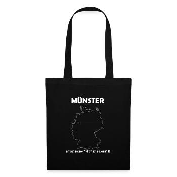 Münster Map - Tote Bag - black - Front
