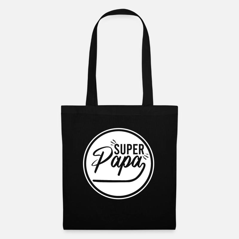 superpapa - Stoffbeutel - Schwarz