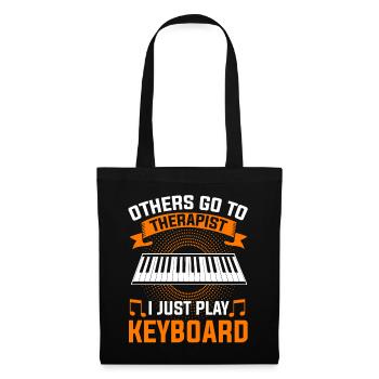 Keyboard Keyboarder Keyboarding Musiker - Stoffbeutel - Schwarz - Vorne