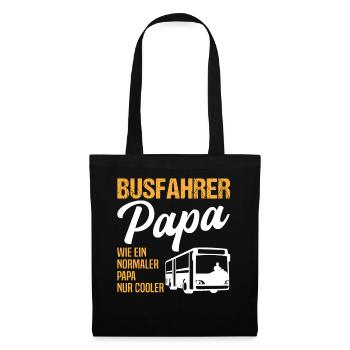 Busfahrer Papa Vater Bus Fahrer Beruf Job Geschenk - Stoffbeutel - Schwarz - Vorne