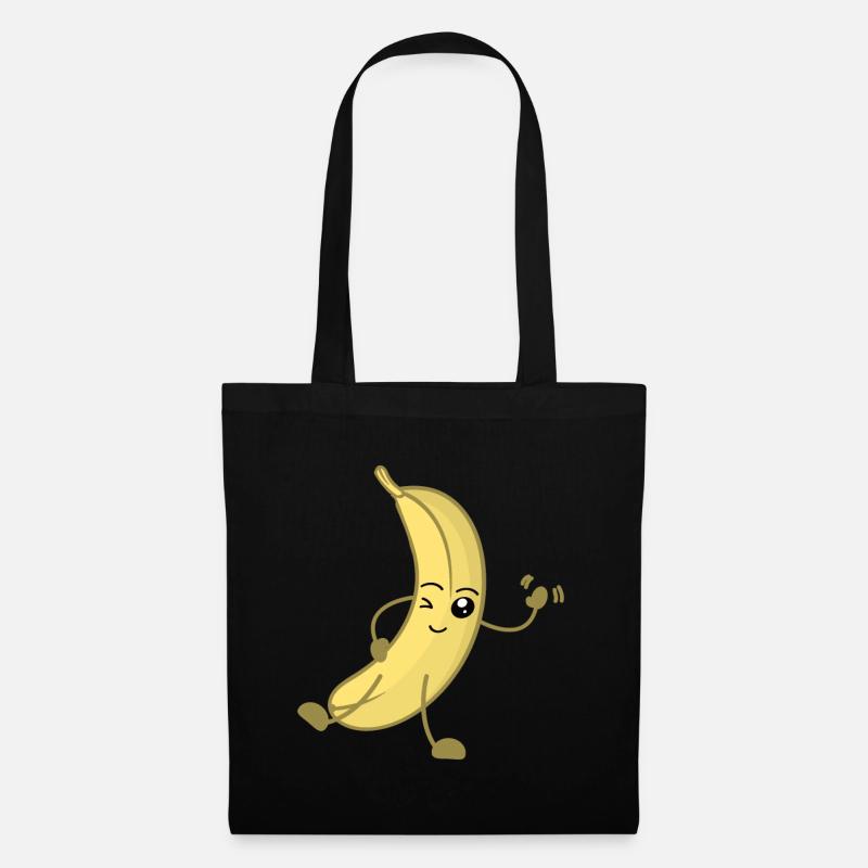 Banane Lustig - Stoffbeutel - Schwarz