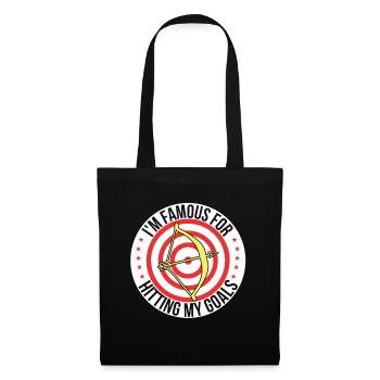 Célèbre pour frapper tor-chasse-tir-arc-en-ciel - Sac en tissu - noir - Devant