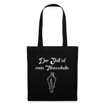 Der Stall ist meine Fitnessstudio - Stoffbeutel - Schwarz - Vorne