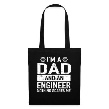 Ingénieur de l’ingénieur daddy dad ingénieur - Sac en tissu - noir - Devant