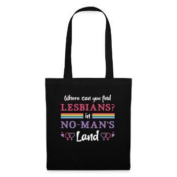 Lesbienne lesbienne lesbiennes LGBT Arc-en-ciel Cadeau - Sac en tissu - noir - Devant