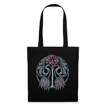 Art Nouveau, Vintage 1900, motif Mandala - Sac en tissu - noir - Devant