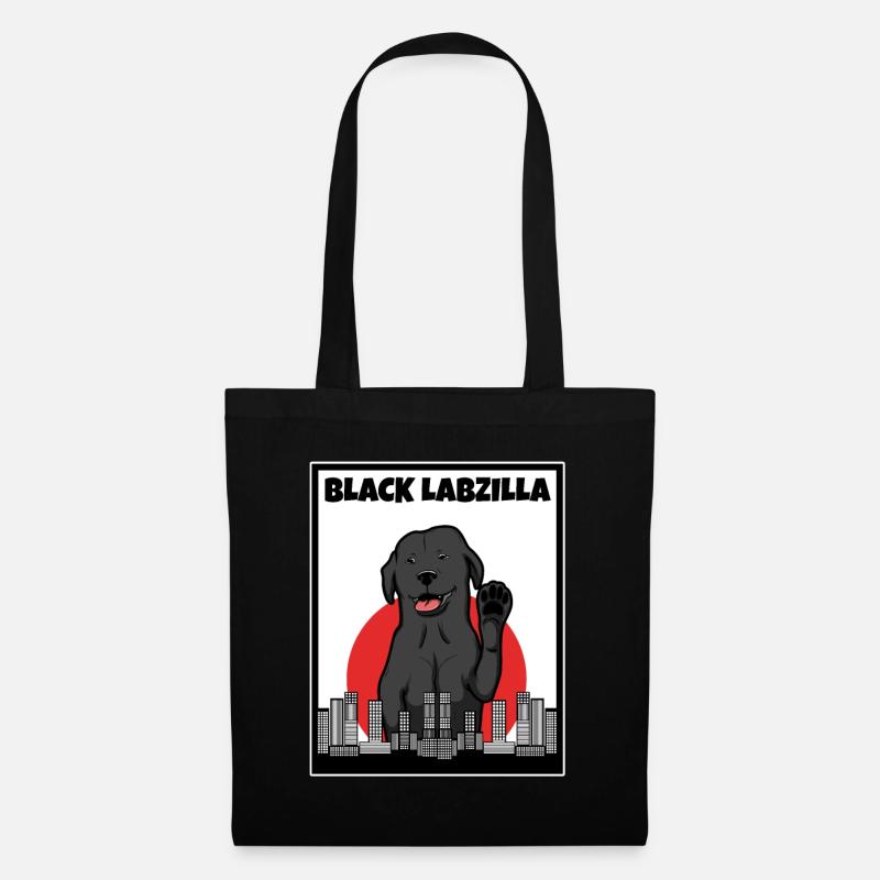 Schwarz labzilla | Funny Lab Labrador Retriever - Stoffbeutel - Schwarz