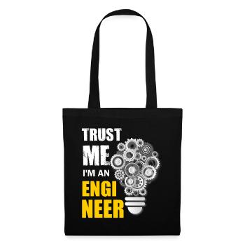 Trust me I´m an engineer, Ingenieur und Mechaniker - Stoffbeutel - Schwarz - Vorne
