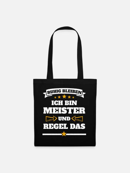 Meister Ich Regel das - Stoffbeutel - Schwarz