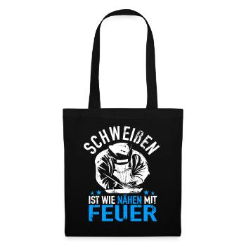 WIG Schweißer Schweißfachmann Schlossermeister - Stoffbeutel - Schwarz - Vorne