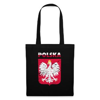 Pologne Polos Armoiries Aigles cadeau emblème - Sac en tissu - noir - Devant