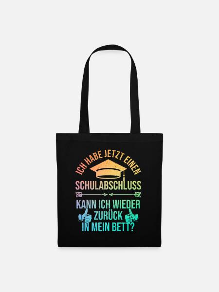 Schulabschluss Abschluss Abi Realschule Abitur - Stoffbeutel - Schwarz