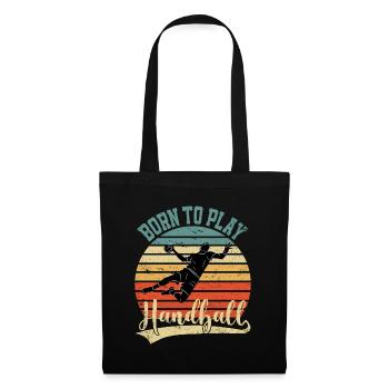 Handball Handballtrainer Handballer Kreisläufer - Stoffbeutel - Schwarz - Vorne