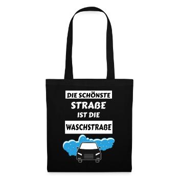 Autowaschen lustige Designs witziger Spruch tuning - Stoffbeutel - Schwarz - Vorne