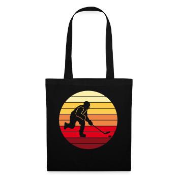 Hockey hockey hockey cadeau rétro - Sac en tissu - noir - Devant