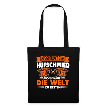 Hufschmied Hufschmiede Hufbeschlagschmied - Stoffbeutel - Schwarz - Vorne