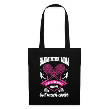 Badminton Mère Federball Joueur de badminton - Sac en tissu - noir - Devant