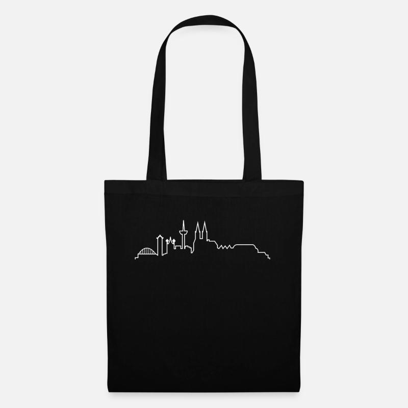 Köln Skyline - Stoffbeutel - Schwarz
