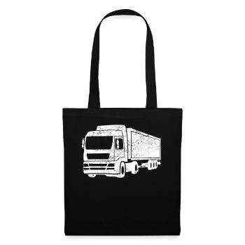 Fernfahrer LKW Fahrer LKW-Fahrer Geschenk - Stoffbeutel - Schwarz - Vorne