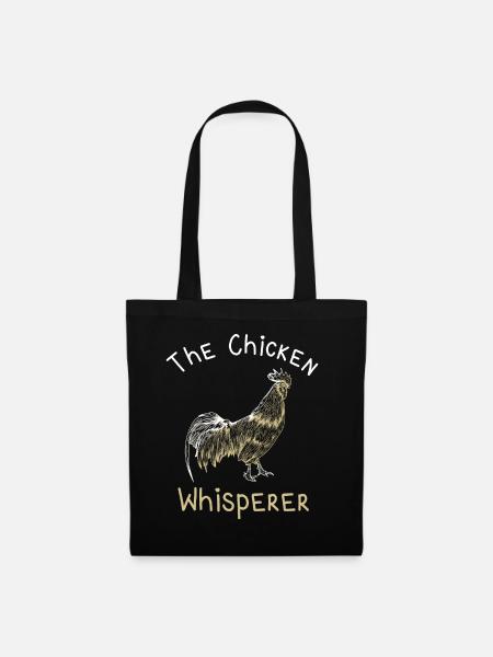 The Chicken Whisperer Hahn Bauer Geflügel Landwirt - Stoffbeutel - Schwarz