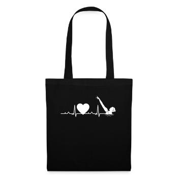 Rythme cardiaque Fréquence cardiaque Synchrone - Sac en tissu - noir - Devant