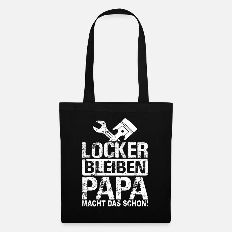 Locker bleiben Papa macht das schon - Allrounder - Stoffbeutel - Schwarz