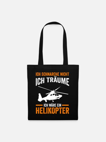 Helikopter Hubschrauberpilot Hubschrauber - Stoffbeutel - Schwarz