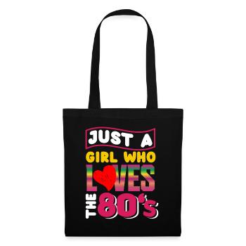 Girls 1980s love 80s gift - Tote Bag - black - Front
