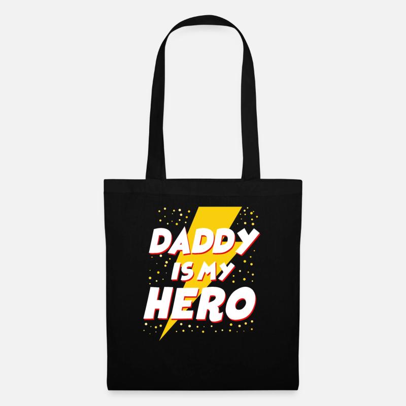 Dad To Be Daddy Is My Hero Super - Stoffbeutel - Schwarz
