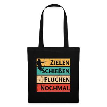 Bogenschießen - Stoffbeutel - Schwarz - Vorne