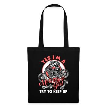 Motocyclistes motocyclistes motocyclisme - Sac en tissu - noir - Devant