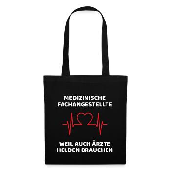 MFA lustiger Spruch - Helden - Stoffbeutel - Schwarz - Vorne