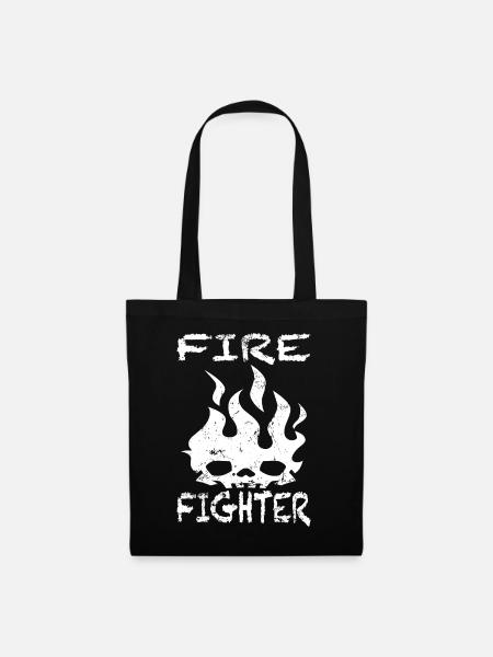 Firefighter Feuer Firefighters Feuerwehrmann - Stoffbeutel - Schwarz
