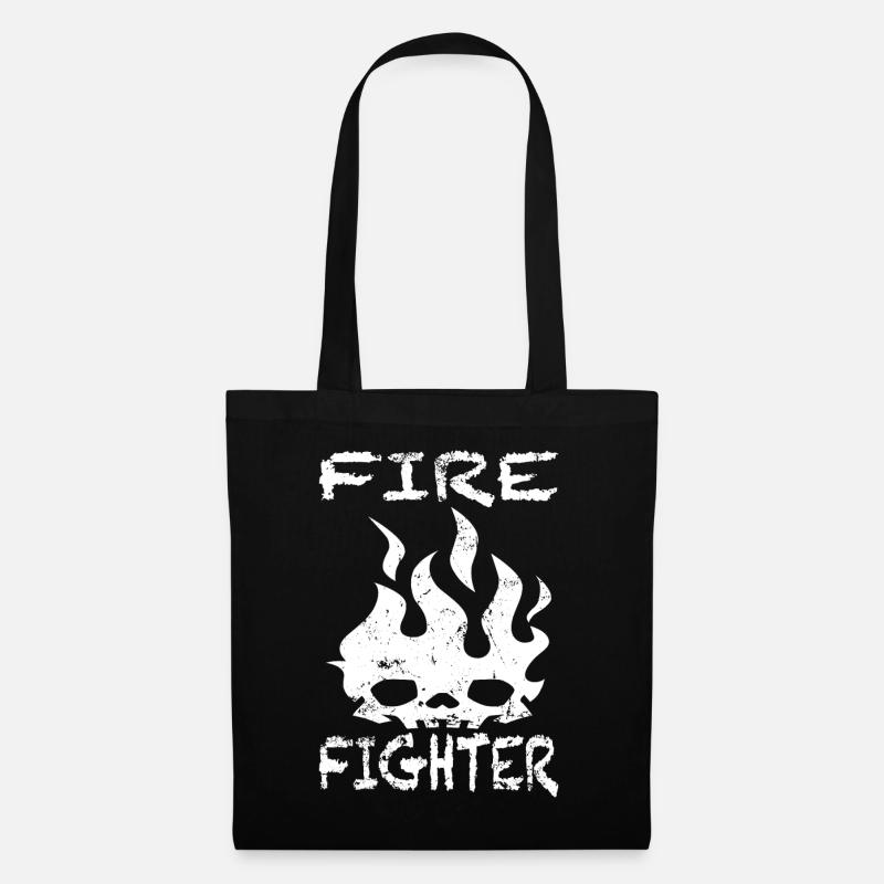 Firefighter Feuer Firefighters Feuerwehrmann - Stoffbeutel - Schwarz