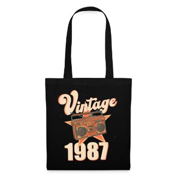 Vintage 1987 - Sac en tissu - noir - Devant