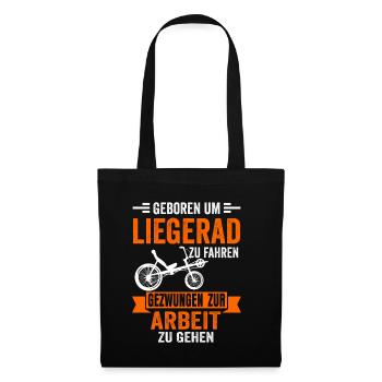 Radsport Rad Liegerad Radfahrer Fahrrad - Stoffbeutel - Schwarz - Vorne