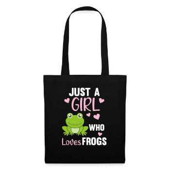 Just a girl who loves Frogs sweet frog - Tote Bag - black - Front