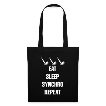 Eat Sleep Synchro Repeat T-Shirt - Stoffbeutel - Schwarz - Vorne