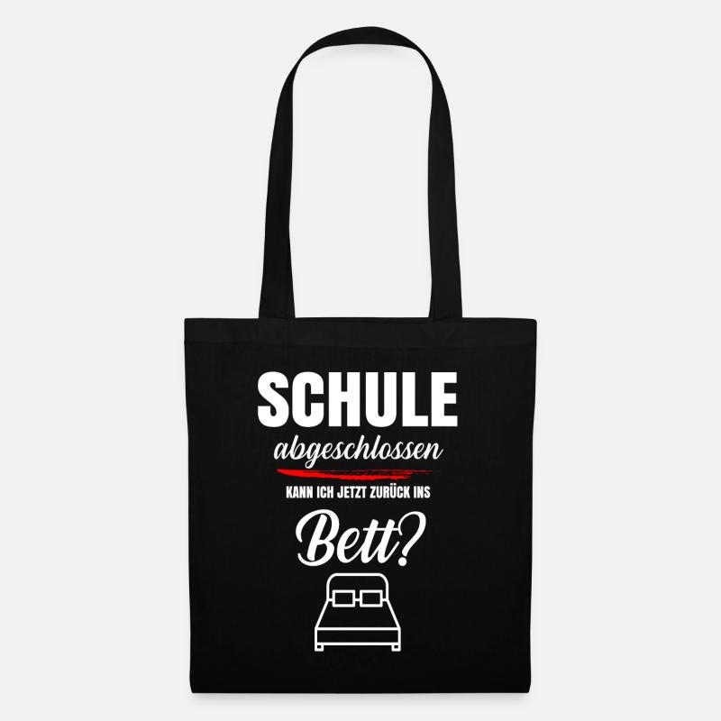 Schulabschluss - Schule abgeschlossen - Stoffbeutel - Schwarz