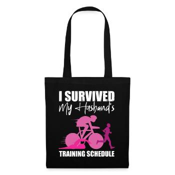 I Survived My Husband's Training Schedule 2 - Stoffbeutel - Schwarz - Vorne