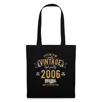 2006 Geburtstag retro Geschenk - Stoffbeutel - Schwarz - Vorne