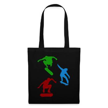 Skate skater - Sac en tissu - noir - Devant