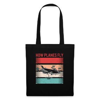 Comment volent les avions, Cadeau de pilote de ligne d’avion, - Sac en tissu - noir - Devant