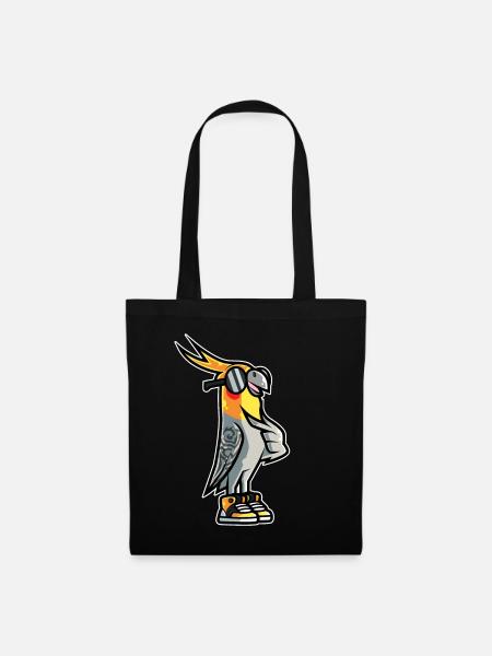 Nymphensittich Vogel Sonnebrille - Stoffbeutel - Schwarz