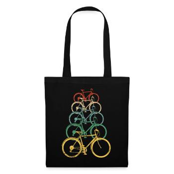 Vintage Fahrräder Fahrradmotiv Fahrrad Geschenk - Stoffbeutel - Schwarz - Vorne