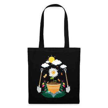 Jardin - Sac en tissu - noir - Devant