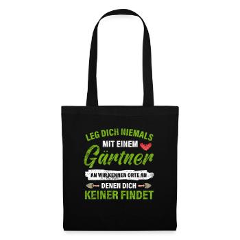 Gärtner Hobbygärtner Geschenk - Stoffbeutel - Schwarz - Vorne