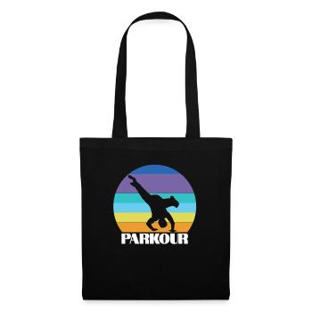 Turnen Parkour Sport Freerunning - Stoffbeutel - Schwarz - Vorne